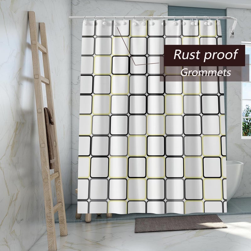 TIKABC Shower Curtain Liner, 4G PEVA Shower Liner, Plastic Waterproof Shower Curtains, 72x72 inch with Grommet Holes 3 Magnetic Weights - Image 5